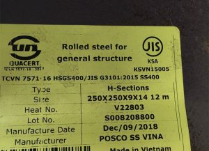 Thép hình H250 Posco giá rẻ
