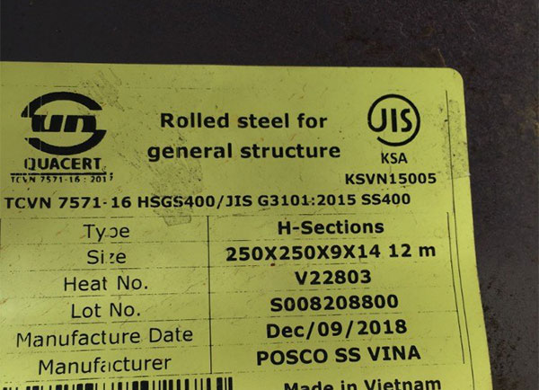 Thép hình H250 Posco giá rẻ