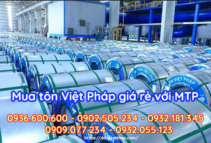 Giá tôn Việt Pháp (tôn kẽm, tôn lạnh, tôn mạ màu, tôn cách nhiệt, tôn giả ngói Việt Pháp) hôm nay mới nhất