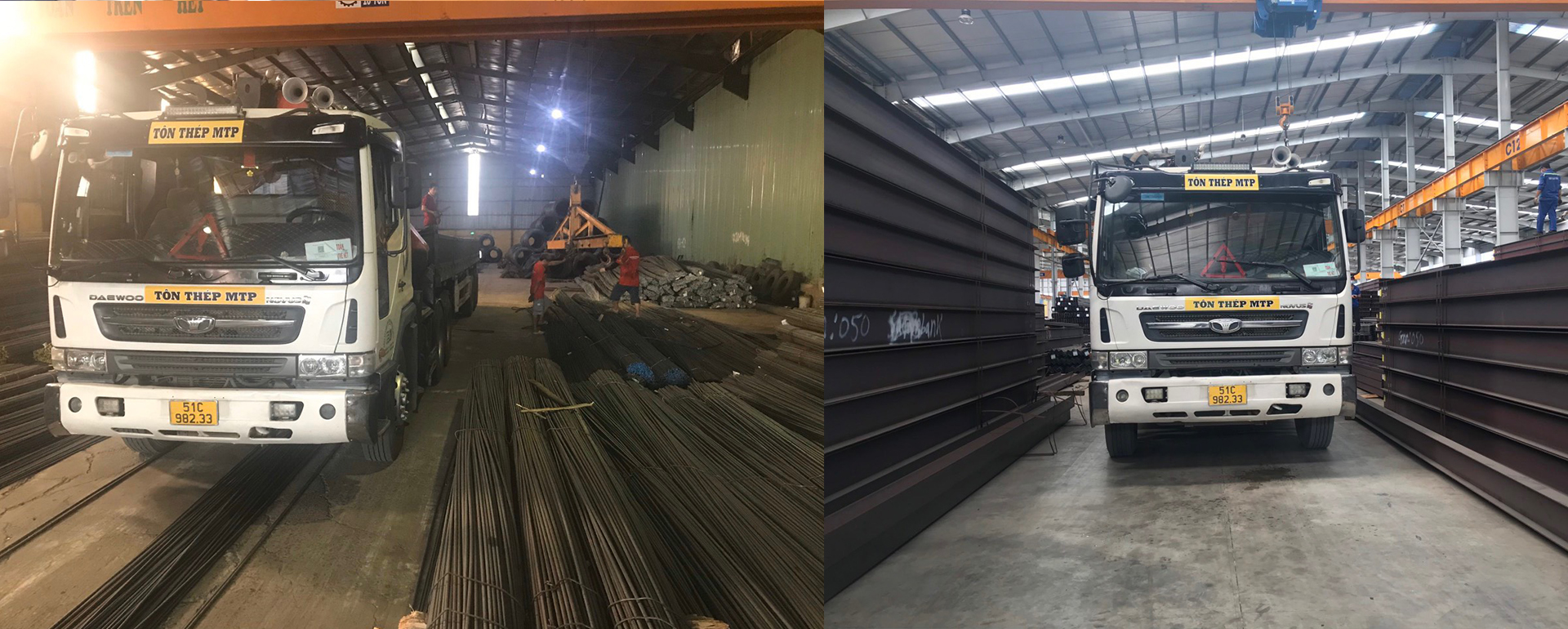 Kho thép xây dựng của Đại Lý Sắt Thép Mạnh Tiến Phát