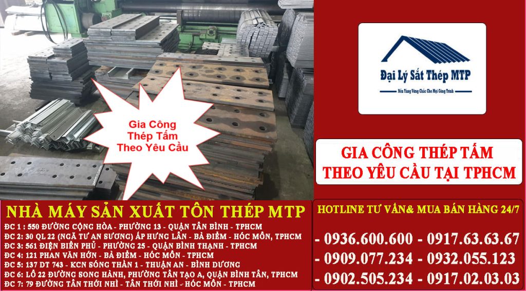Gia Công Thép Tấm Theo Yêu Cầu