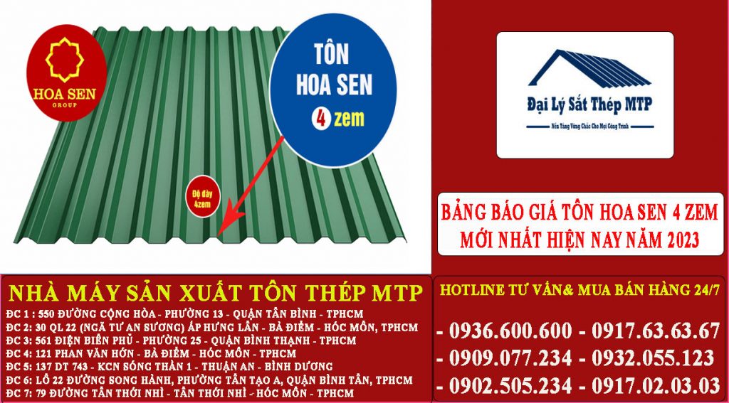 Giá Tôn Hoa Sen 4 zem