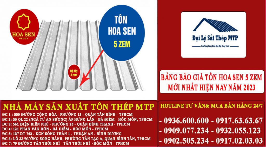 giá Tôn Hoa Sen 5 zem