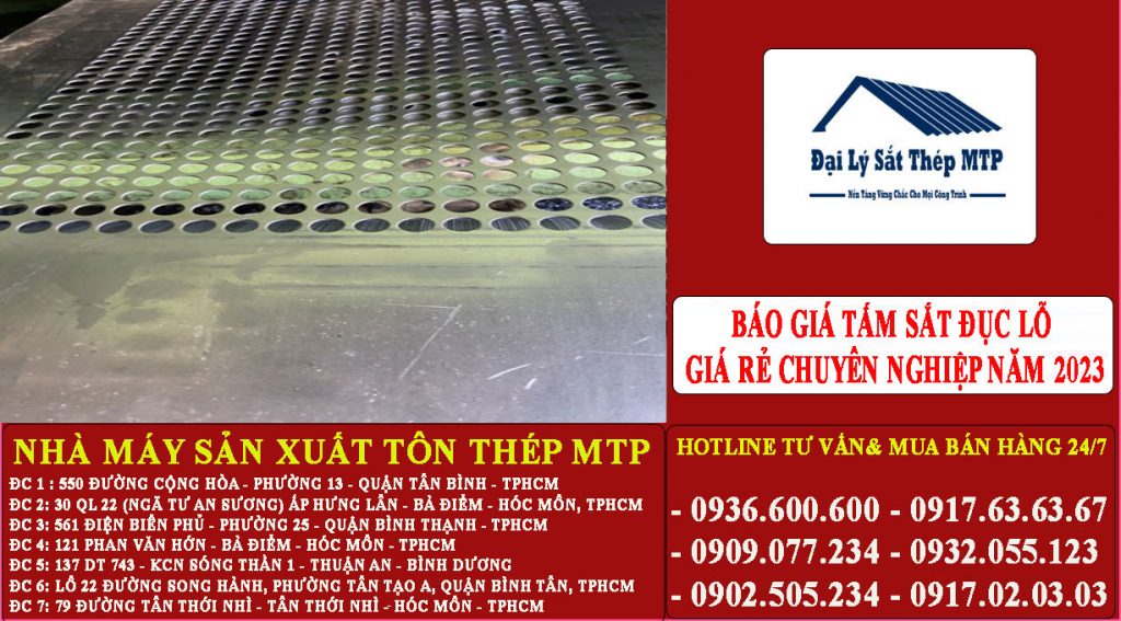 Báo giá Tấm sắt đục lỗ giá rẻ chuyên nghiệp năm 2024