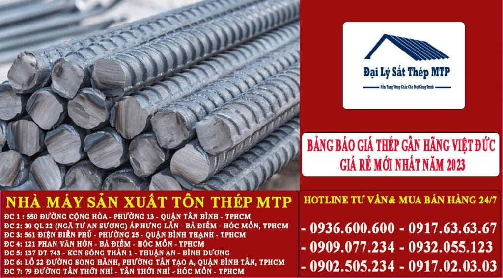Bảng báo giá sắt gân hãng việt đức