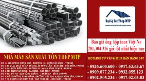 Bảng báo giá ống hộp inox Việt Na