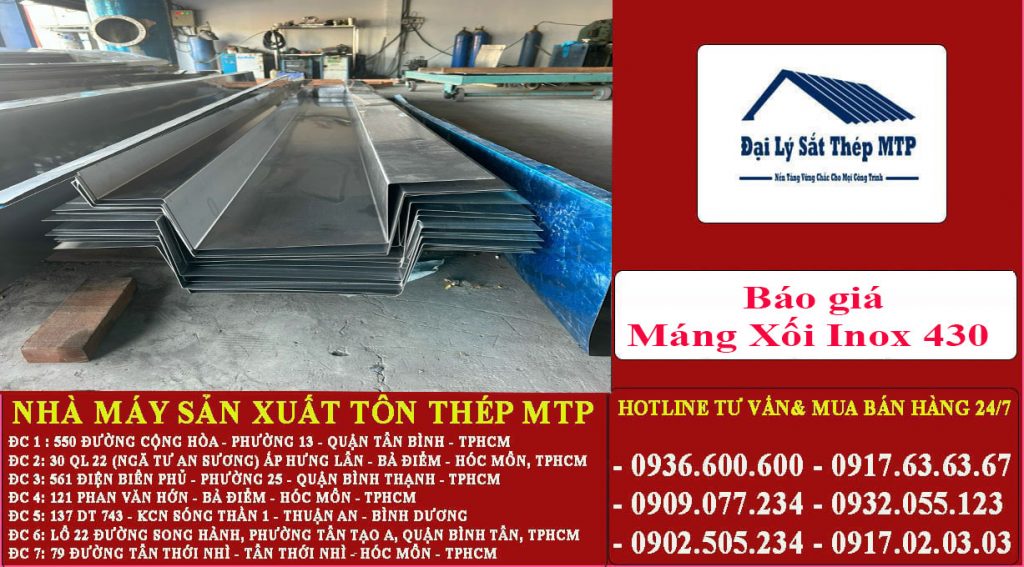 Báo giá Máng Xối Inox 430