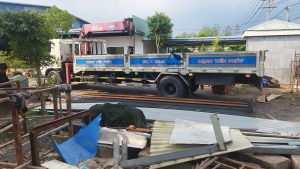 Đại lý Sắt Thép MTP giao 25 Tấn Sắt Thép và Tôn cho cảng dầu khí PTSC Bà Rịa Vũng Tàu