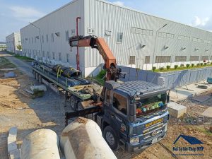 Đại lý Sắt Thép MTP giao 35 tấn sắt thép cho nhà máy dệt nhuộm và may mặc JJL Singapore giai đoạn 2 - Bến Cầu - Tây Ninh.