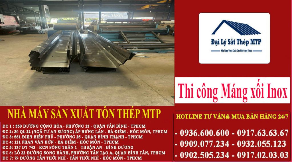 Thi công Máng xối Inox